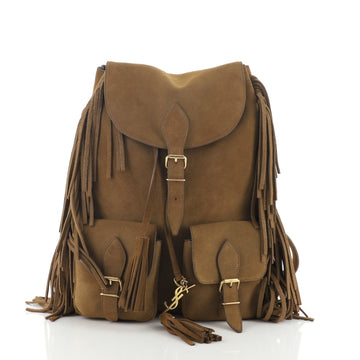 Saint Laurent Festival Backpack Fringe Suede Medium
