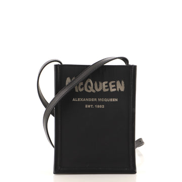 Alexander McQueen Graffiti Edge Crossbody Bag Canvas Mini