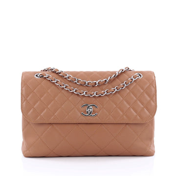 Chanel In The Business Flap Bag Quilted Lambskin Maxi