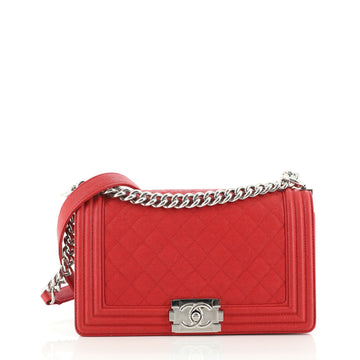 Chanel Boy Flap Bag Quilted Caviar Old Medium