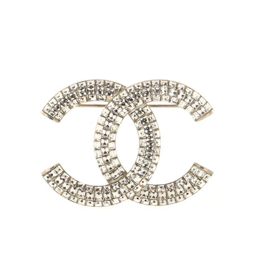 Chanel CC Brooch Metal with Crystals