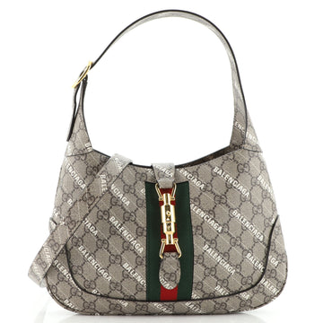 Gucci x Balenciaga The Hacker Project Jackie 1961 Hobo GG Coated Canvas Small