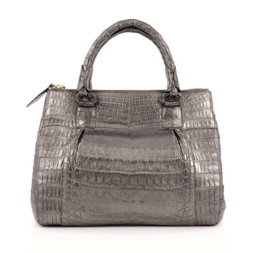 Nancy Gonzalez Double Zip Convertible Tote Crocodile Medium