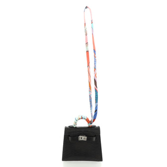 Hermes Kelly Twilly Bag Charm Lizard