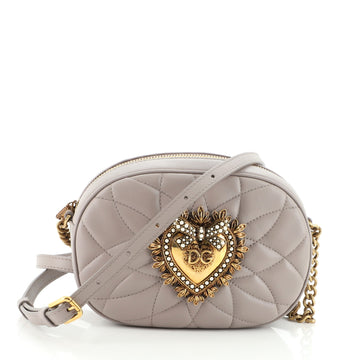Dolce & Gabbana Devotion Camera Bag Quilted Leather Small