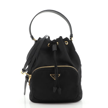 Prada Drawstring Bucket Bag Tessuto Small