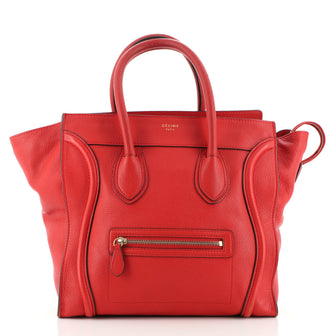 Celine Luggage Bag Grainy Leather Mini