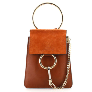 Chloe Faye Bracelet Crossbody Bag Leather and Suede Mini