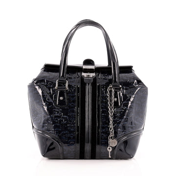 Gucci Treasure Boston Bag Horsebit Embossed Patent Small