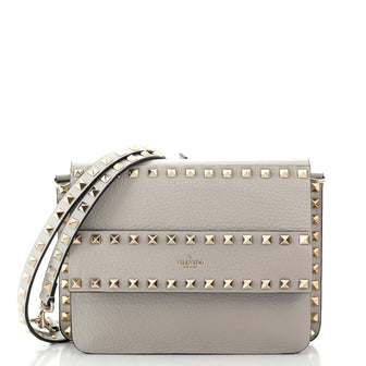 Valentino Rockstud Front Handle Flap Bag Leather Small