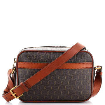 Saint Laurent Le Monogramme Camera Bag Monogram All Over Coated Canvas and Leather Small