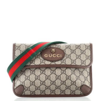 Gucci Neo Vintage Flap Belt Bag GG Coated Canvas