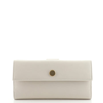 Saint Laurent Snap Flap Wallet Leather Long