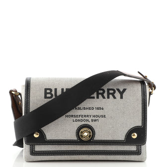 Shop Burberry Medium Note Canvas Crossbody Bag