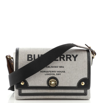 Burberry Note Crossbody Bag Canvas with Leather Medium
