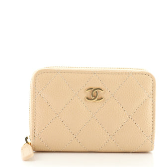 Chanel CC Zip Coin Purse Quilted Caviar Small