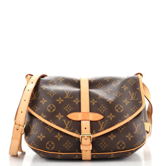 Louis Vuitton Saumur Handbag Monogram Canvas 30