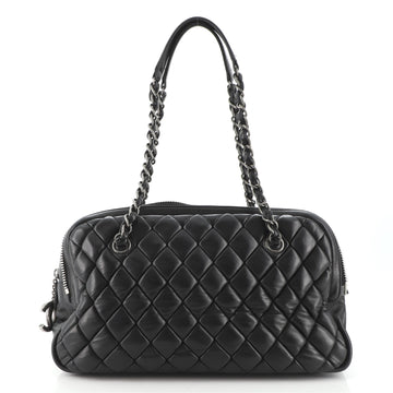 Chanel Secret CC Bowling Bag Quilted Lambskin Medium