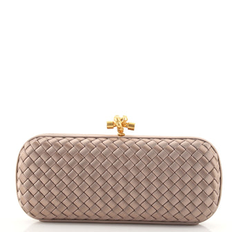 Bottega Veneta Box Knot Clutch Intrecciato Satin Long