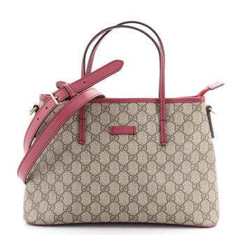 Gucci Convertible Zip Tote GG Coated Canvas Small