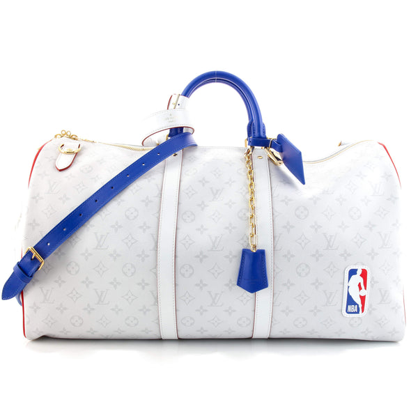 Louis Vuitton Keepall Bandouliere 55 NBA LV White Basketball