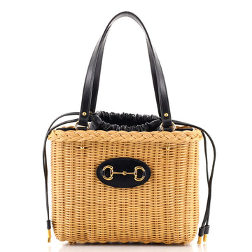 Gucci Horsebit 1955 Basket Bag Wicker and Leather