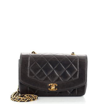 Chanel Vintage Diana Flap Bag Quilted Lambskin Small