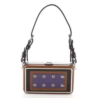 Prada Colorblock Box Shoulder Bag Plexiglass Mini