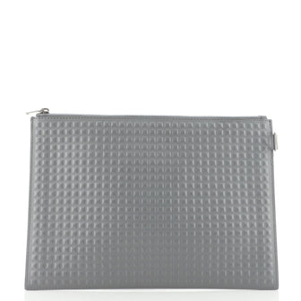 Balenciaga Grid Clip Pouch Leather Large