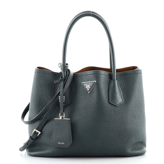 Prada Cuir Double Tote Vitello Daino Medium