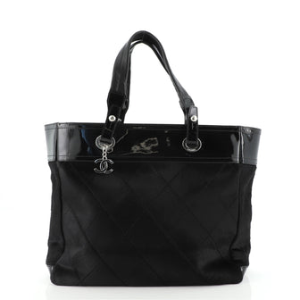 Chanel Biarritz Tote Quilted Calf Hair and Patent Large