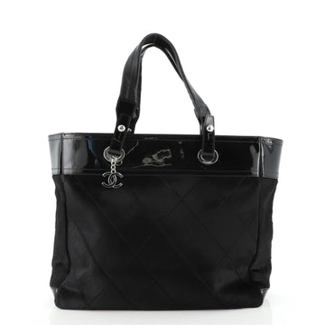 Chanel Biarritz Tote Quilted Calf Hair and Patent Large