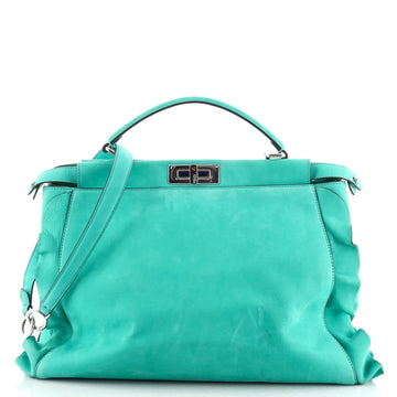 Fendi Peekaboo Bag Ruffled Nubuck Large