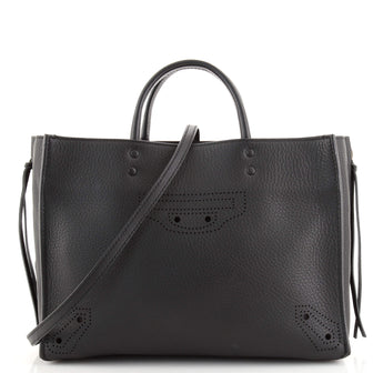 Balenciaga Blackout A6 Zip Around Tote Leather