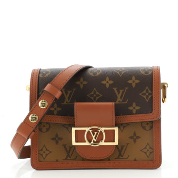Louis Vuitton Dauphine Shoulder Bag Reverse Monogram Canvas Mini