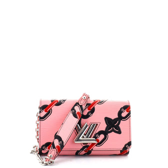 Louis Vuitton Pink Chain Flower Epi Leather Twist Wallet on Chain Louis  Vuitton