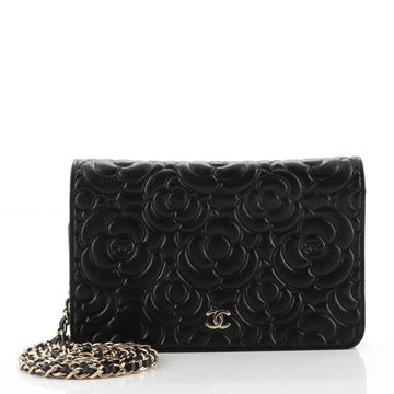Chanel Wallet on Chain Camellia Caviar
