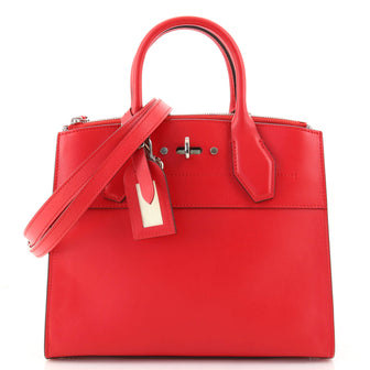 Louis Vuitton City Steamer Handbag Leather PM