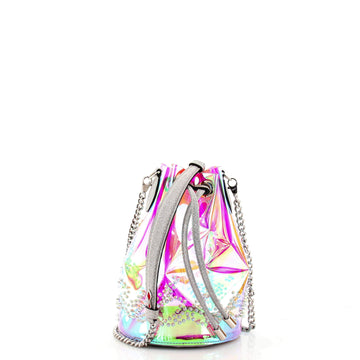 Christian Louboutin Marie Jane Bucket Bag Spiked Holographic PVC