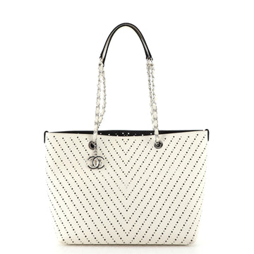 Chanel Shopping Tote Perforated Caviar Small
