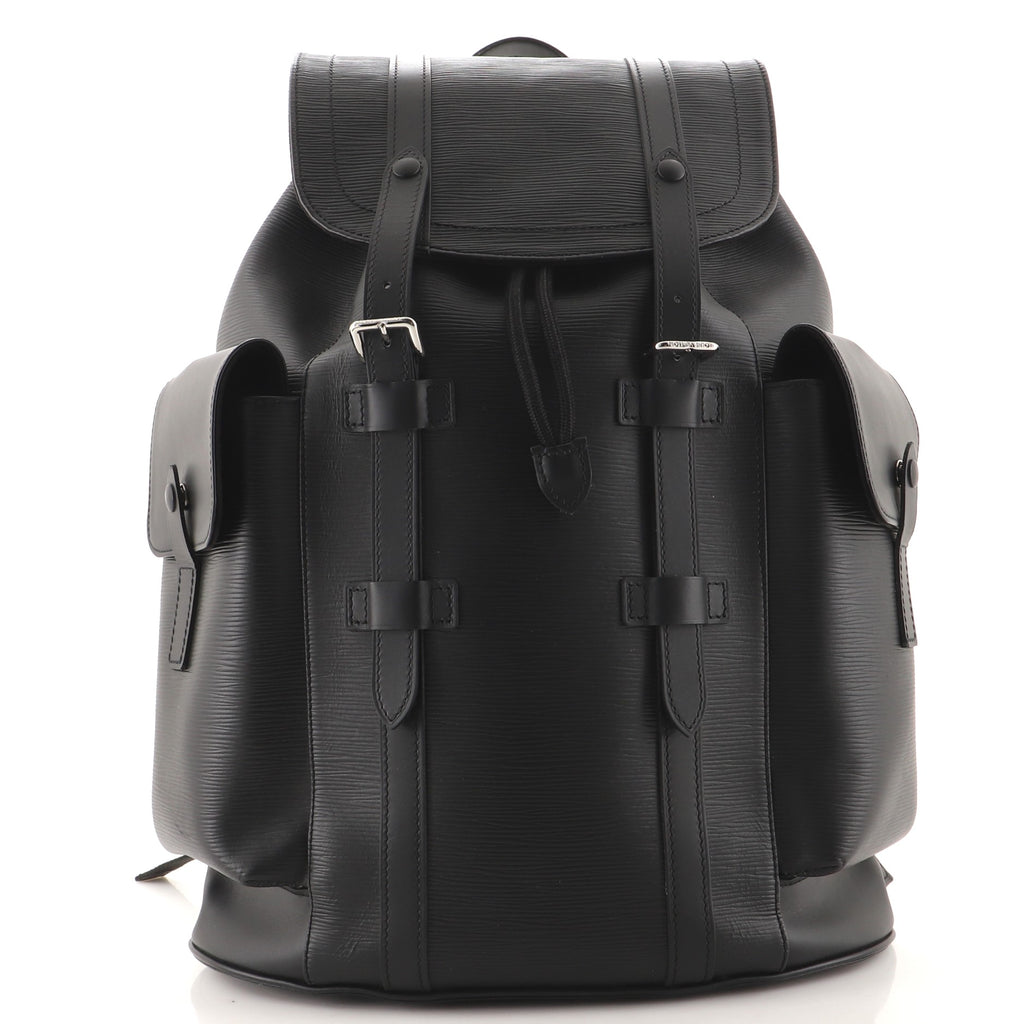 Louis Vuitton Backpack Christopher Epi PM Noir Black in Leather