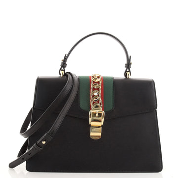 Gucci Sylvie Top Handle Bag Leather Medium