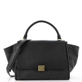 Celine Trapeze Bag Leather and Felt Small