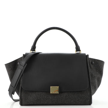 Celine Trapeze Bag Leather and Felt Small