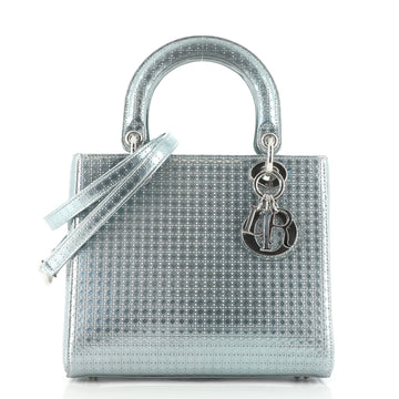 Christian Dior Lady Dior Bag Micro Cannage Metallic Calfskin Medium