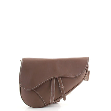 Christian Dior Saddle Crossbody Bag Leather