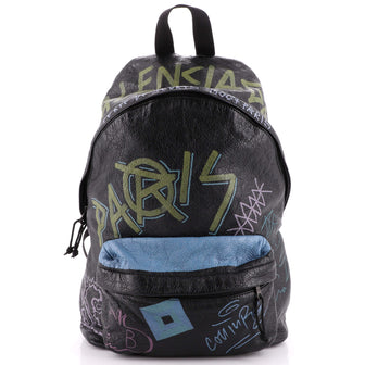 Balenciaga Explorer Graffiti Backpack Leather Large