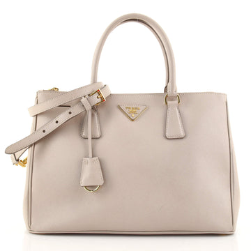 Prada Double Zip Lux Tote Saffiano Leather Medium