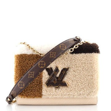 Louis Vuitton Twist Handbag Teddy Fleece with Epi Leather MM