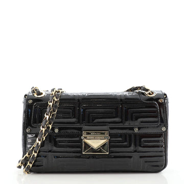Versace Couture Flap Bag Matelasse Patent Medium